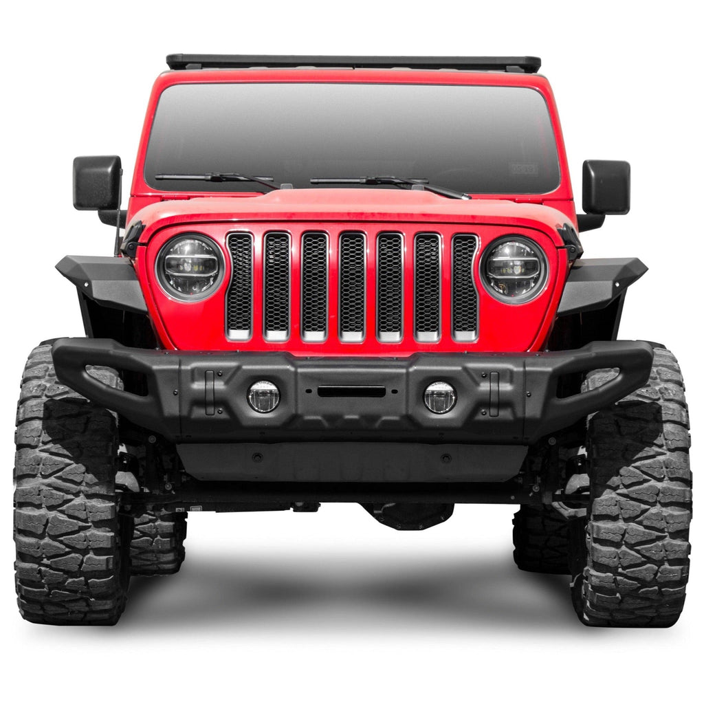 RIVAL Gen2 Front Stamped Steel Full-Width Bumper 2018-2025 Jeep Wrangler JL including 392 | 2007-2018 Jeep Wrangler JK | 2020-2025 Jeep Gladiator including Mojave