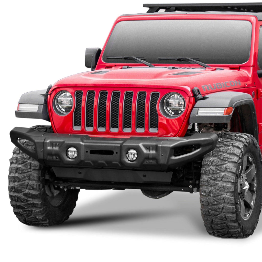 RIVAL Gen2 Front Stamped Steel Full-Width Bumper 2018-2025 Jeep Wrangler JL including 392 | 2007-2018 Jeep Wrangler JK | 2020-2025 Jeep Gladiator including Mojave