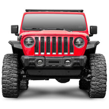 Load image into Gallery viewer, RIVAL Gen2 Front Stamped Steel Stubby Bumper 2018-2025 Jeep Wrangler JL including 392 | 2007-2018 Jeep Wrangler JK | 2020-2025 Jeep Gladiator including Mojave