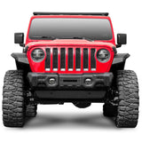 RIVAL Gen2 Front Stamped Steel Stubby Bumper 2018-2025 Jeep Wrangler JL including 392 | 2007-2018 Jeep Wrangler JK | 2020-2025 Jeep Gladiator including Mojave