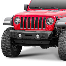 Load image into Gallery viewer, RIVAL Gen2 Front Stamped Steel Stubby Bumper 2018-2025 Jeep Wrangler JL including 392 | 2007-2018 Jeep Wrangler JK | 2020-2025 Jeep Gladiator including Mojave
