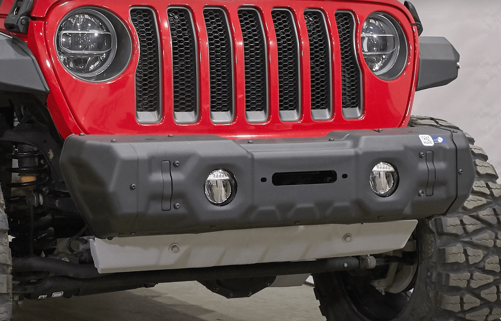 RIVAL Gen2 Front Stamped Steel Stubby Bumper 2018-2025 Jeep Wrangler JL including 392 | 2007-2018 Jeep Wrangler JK | 2020-2025 Jeep Gladiator including Mojave