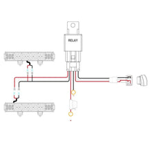 Load image into Gallery viewer, LED LIGHT BAR WIRING HARNESS KIT (2 LEADS 16AWG) WITH FUSE 12V 40A RELAY 3/4" ON/OFF SWITCH