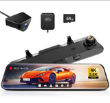 WOLFBOX G900 4K+2.5K Touch Screen Parking Monitoring Dash Cam Smart Mirror