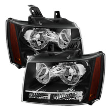 Load image into Gallery viewer, Xtune Chevy Suburban 1500/2500 07-14 Crystal Headlights Black HD-JH-CSUB07-AM-BK