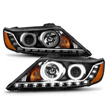 Load image into Gallery viewer, ANZO 2011-2013 Kia Sorento Projector Headlights w/ Halo Black (CCFL)