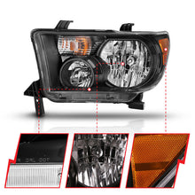 Load image into Gallery viewer, ANZO 2007-2013 Toyota Tundra Crystal Headlight Black Amber