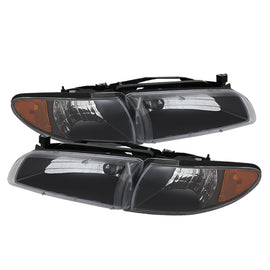 xTune Pontiac Grand Prix 97-03 Crystal Headlights w/ Amber Corner Lights HD-JH-PGPRIX-SET-AM-BK