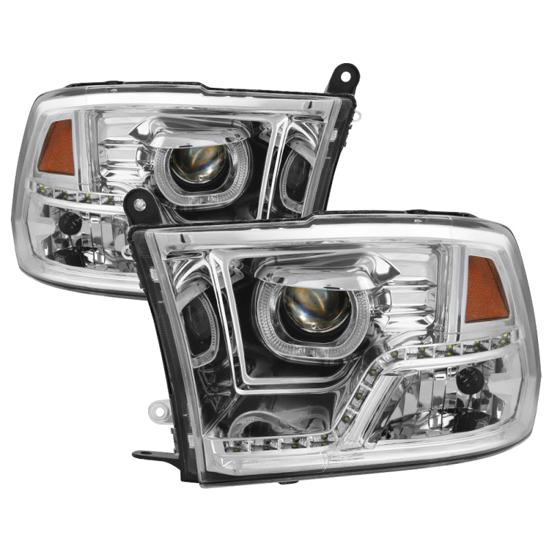 xTune Dodge Ram 2009-2014 Halo LED Projector Headlights - Chrome PRO-JH-DR09-CFB-C