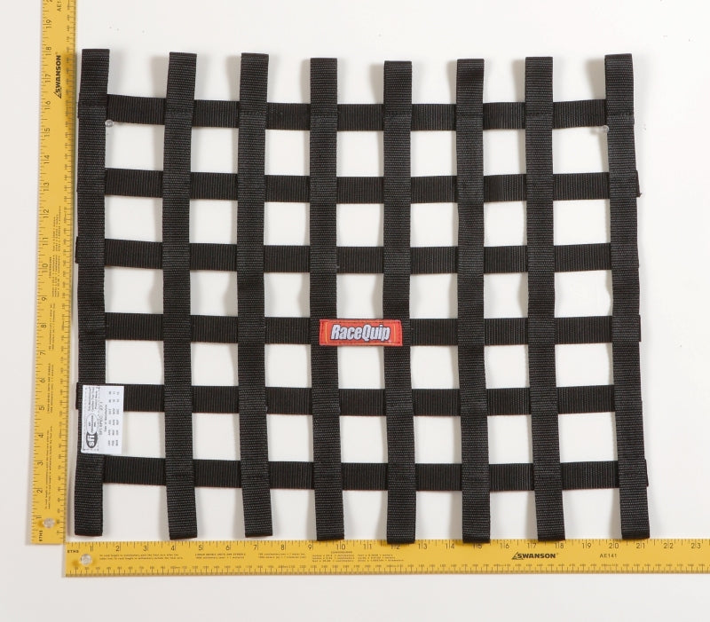 RaceQuip Black 18 X 21 SFI Ribbon Net