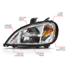 Load image into Gallery viewer, ANZO 1996-2013 Freightliner Columbia LED Crystal Headlights Chrome Housing w/ Clear Lens (Pair)