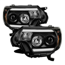 Load image into Gallery viewer, Spyder Toyota Tacoma 12-15 Projector Headlights Light Bar DRL Black PRO-YD-TT12-LBDRL-BK