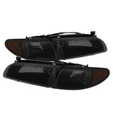 xTune Pontiac Grand Prix 97-03 Crystal Headlights w/ Amber Corner Lights HD-JH-PGPRIX-SET-AM-BSM