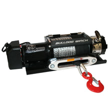 Load image into Gallery viewer, 12,000 LB Trailer Winch 100 Ft Synthetic Rope Hawse Roller Fairlead Bulldog Winch