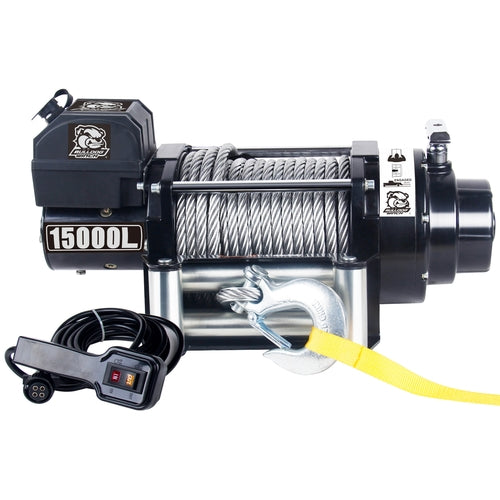 15000 LB Winch Premium Series Wound Motor HD Wire Rope Bulldog Winch