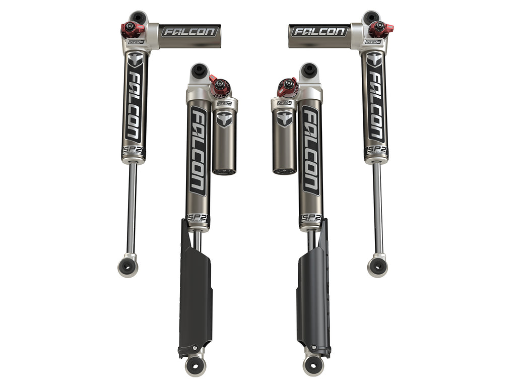 Jeep JL Piggyback Shocks Falcon SP2 3.3 Fast Adjust 0-1.5 Inch Lift All 4 For 10-Pres Wrangler JL 4 Door TeraFlex