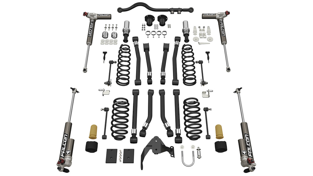 Jeep JK Short Arm Suspension 3 inch Alpine RT3 System and Falcon 3.3 Fast Adjust For 07-18 Wrangler JK 2 Door Teraflex