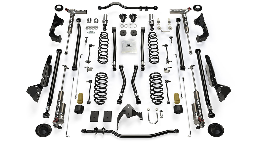 Jeep JK Long Arm Suspension 4 Inch Alpine RT4 System and Falcon 3.3 Fast Adjust For 07-18 Wrangler JK 2 Door TeraFlex