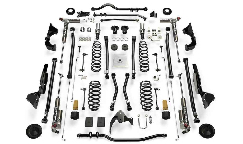 Jeep JK Long Arm Suspension 6 Inch Alpine RT6 System and Falcon 3.3 Fast Adjust For 07-18 Wrangler JK 2 Door TeraFlex