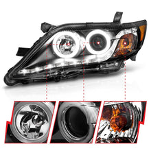 Load image into Gallery viewer, ANZO 2010-2011 Toyota Camry Projector Headlights w/ Halo Black (CCFL)