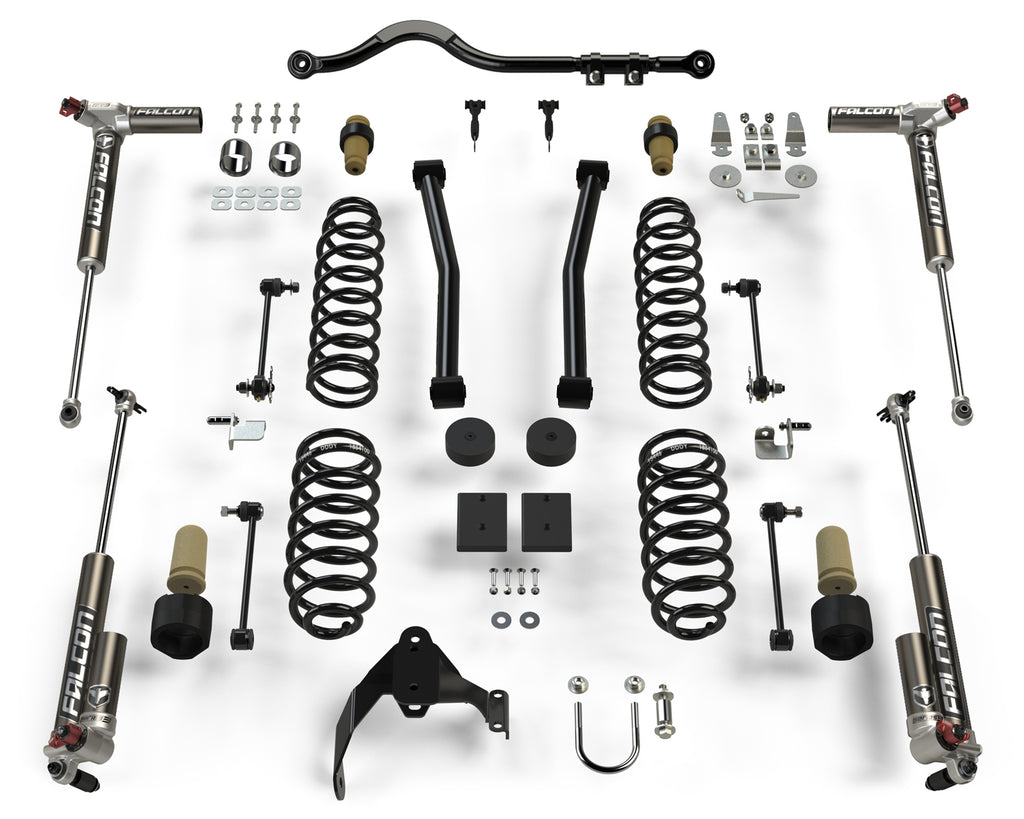 Jeep JKU 4 Door 2.5 Inch Sport ST2 Suspension System w/ Falcon 3.3 Shocks 07-18 Wrangler JKU TeraFlex