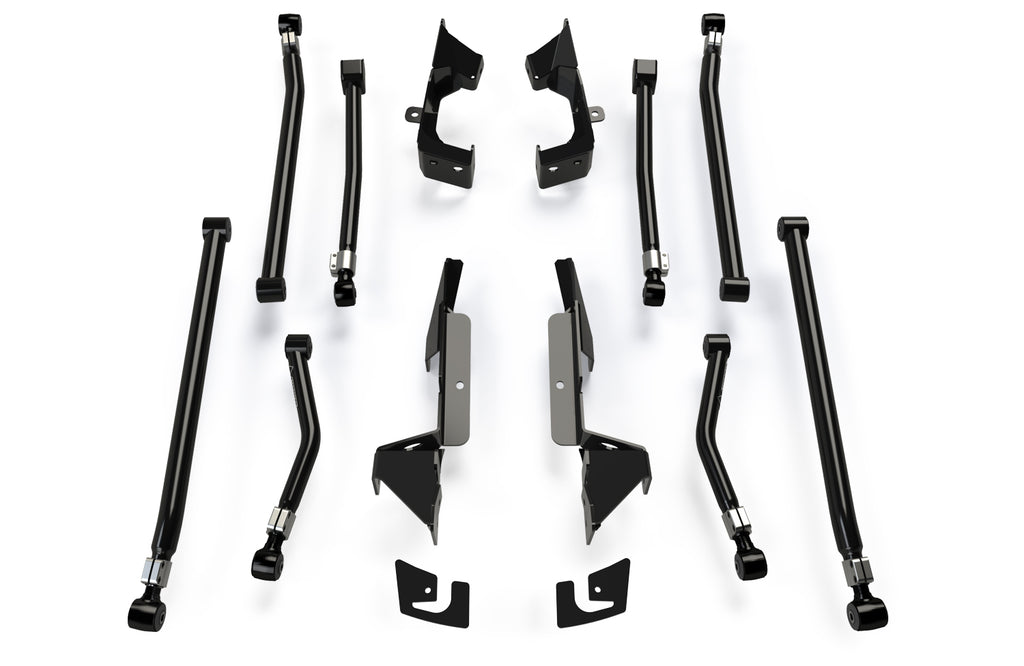 Jeep JK/JKU 8-Arm Adjustable Alpine Long Flexarm and Bracket Kit 3-6 Inch Lift Complete 07-18 Wrangler JK/JKU TeraFlex