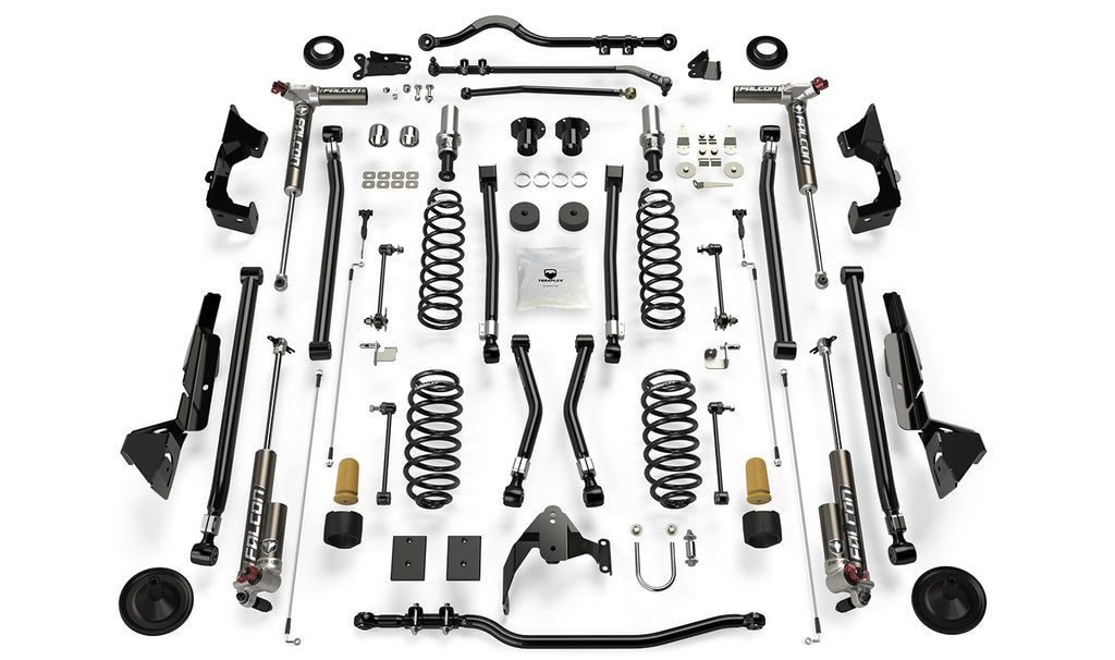 Jeep JK Long Arm Suspension 6 Inch Alpine RT6 System and Falcon 3.3 Fast Adjust For 07-18 Wrangler JK 4 Door TeraFlex