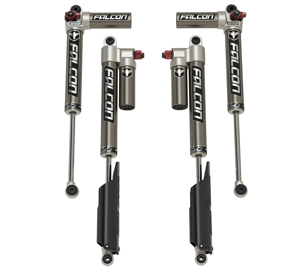 Jeep Gladiator Piggyback Shocks Falcon SP2 3.3 Fast Adjust 3.5-4.5 Inch Lift All 4 For 20-Pres Gladiator TeraFlex