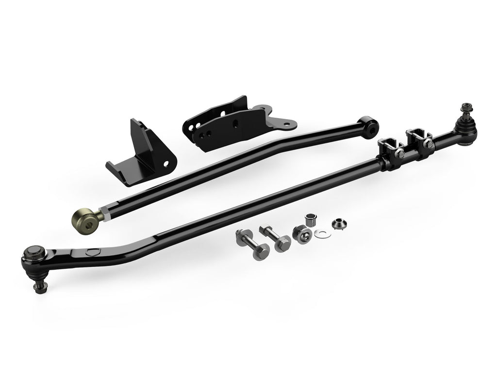 Jeep JK/JKU HD Drag Link Flip Kit w/ Front Track Bar Drop Bracket and Frame Brace Kit Complete 07-18 Wrangler JK/JKU TeraFlex