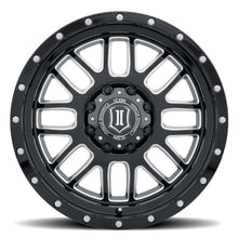 Load image into Gallery viewer, ICON Alpha 20x9 5x150 16mm Offset 5.625in BS Gloss Black Milled Spokes Wheel