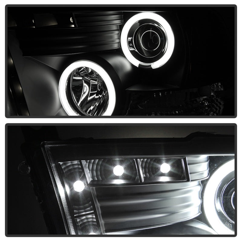 Spyder Dodge Ram 1500 09-14 Projector Headlights Halogen- CCFL Halo LED - Blk PRO-YD-DR09-CCFL-BK