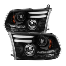 Load image into Gallery viewer, Spyder Dodge Ram 09-12 Projector Headlights Light Bar DRL Black PRO-YD-DR09-LBDRL-BK