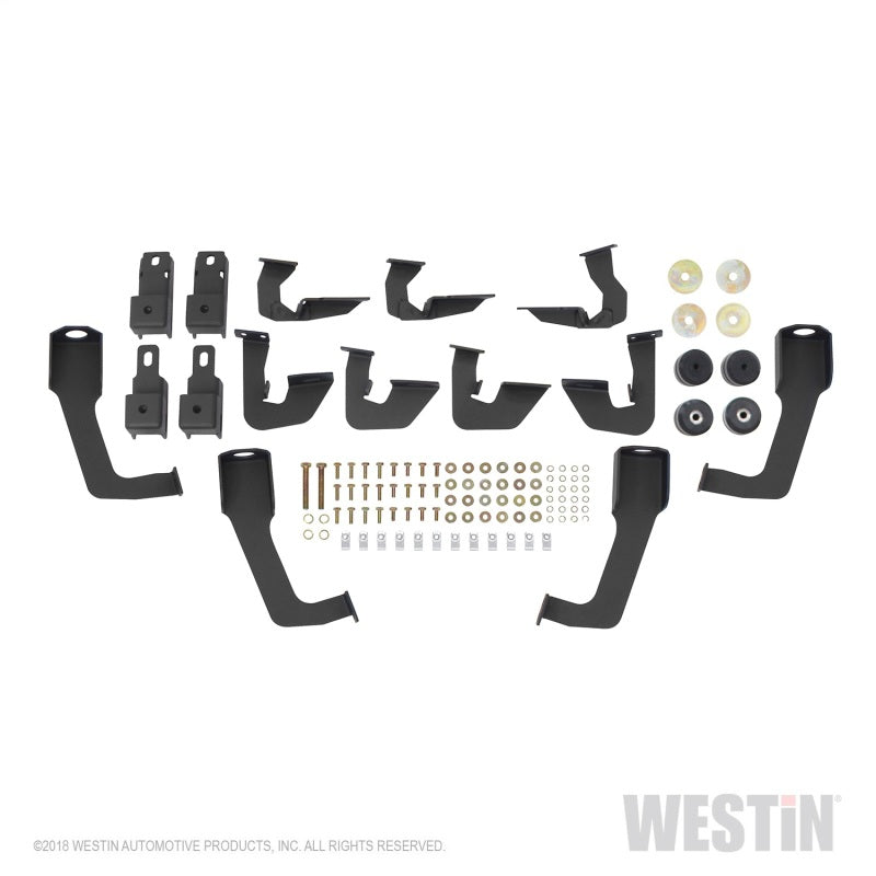 Westin/HDX 07-18 Chevrolet Silverado 2500 6.5ft Drop Wheel to Wheel Nerf Step Bars - Textured Black