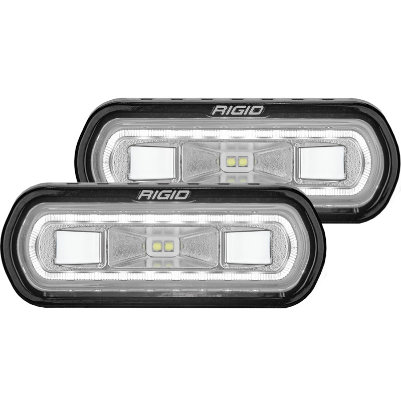 Rigid Industries SR-L Series Surface Mount LED Spreader Pair w/ White Halo - Universal - Underdog Motorsports