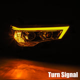 AlphaRex 14-20 Toyota 4Runner LUXX LED Proj Headlights Plank Style Black w/Activ Light/Seq Signal