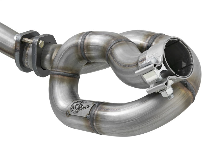 aFe POWER Twisted Steel Y-Pipe w/ Loop Relocation Pipe 12-18 Jeep Wrangler (JK) V6 3.6L