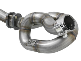aFe POWER Twisted Steel Y-Pipe w/ Loop Relocation Pipe 12-18 Jeep Wrangler (JK) V6 3.6L