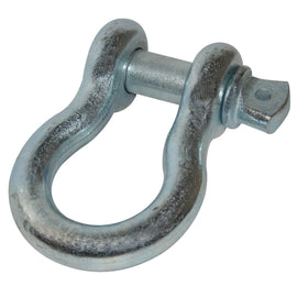 1-1/2 Inch Shackle 34k LB WLL Silver Bulldog Winch, made of forged alloy steel with zinc plating for corrosion protection, ideal for connecting cables, chains, and snatch blocks.