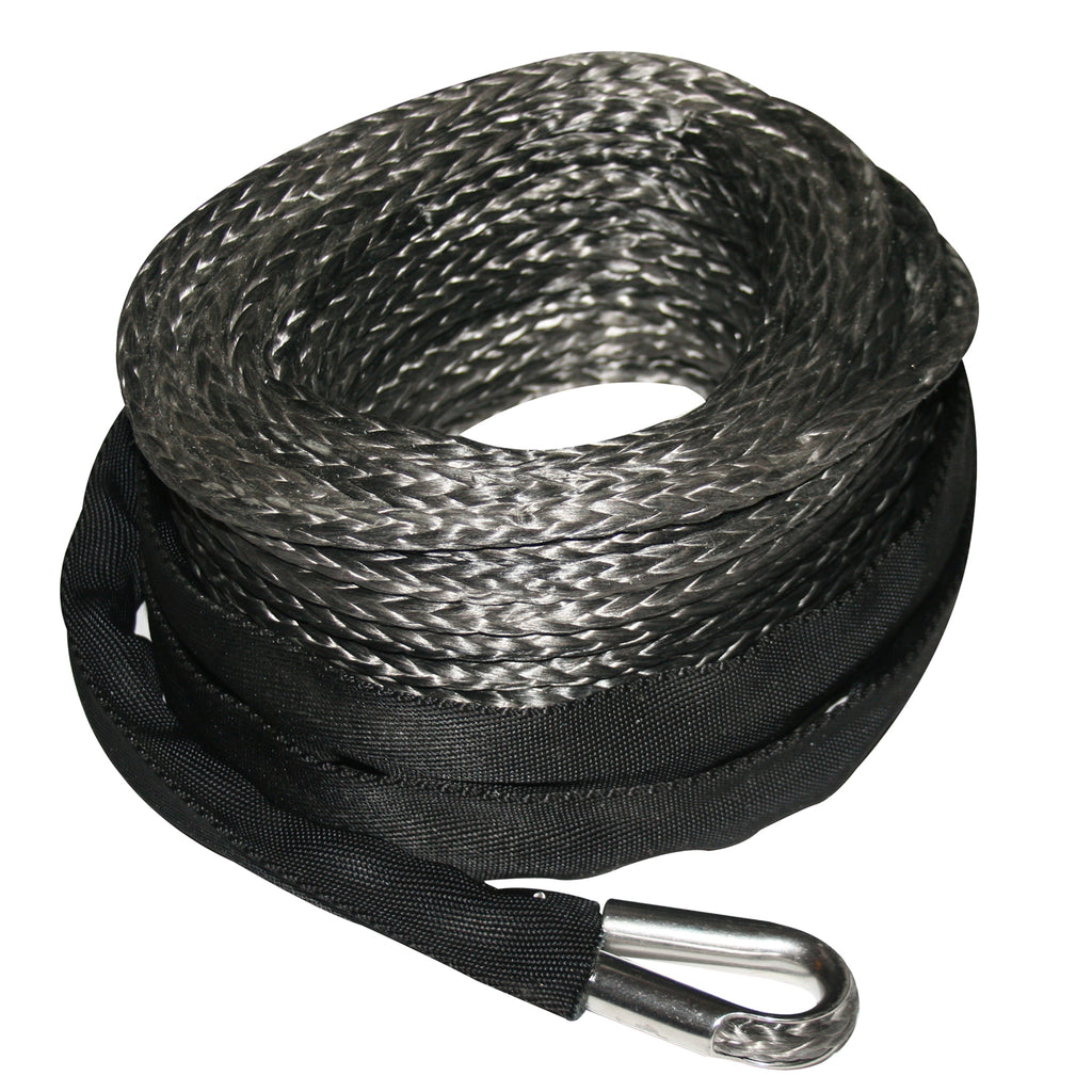 Synthetic Rope 12mm x 80 Foot Gray Bulldog Winch