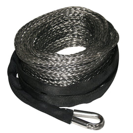 Synthetic Rope 12mm x 80 Foot Gray Bulldog Winch