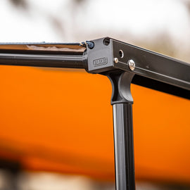 ARB Aluminum Awning, Black Frame, 8.2FT x 8.2FT, Installed with LED Light Strip - Underdog Motorsports