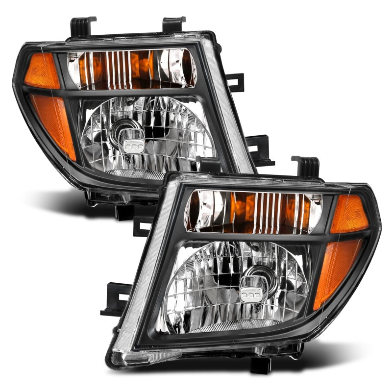 ANZO 2005-2008 Nissan Pathfinder Crystal Headlight  Black Amber