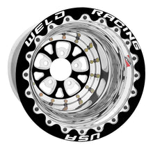 Load image into Gallery viewer, Weld V-Series 15x12 / 5x4.75 BP / 6in. BS Black Wheel - Black Double Beadlock MT