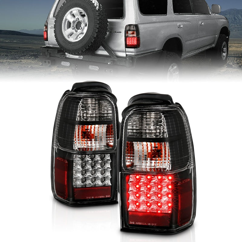 ANZO 2001-2002 Toyota 4 Runner LED Taillights Black