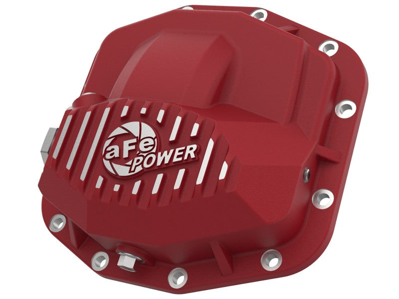aFe Power Pro Series Front Differential Cover Red w/Machined Fins 18-19 Jeep JL (Dana M210)