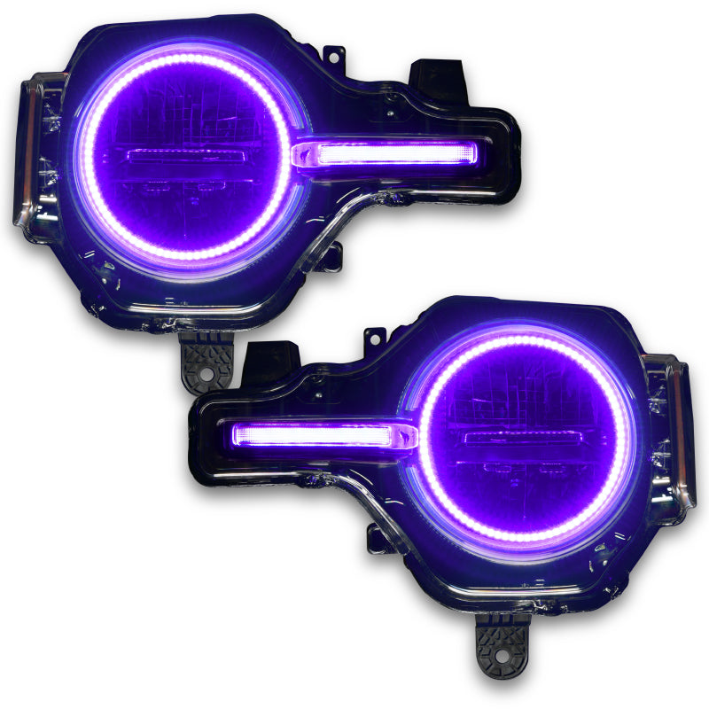 Oracle 21-22 Ford Bronco Headlight Halo Kit w/DRL Bar - Base Headlights -w/No Cntrl