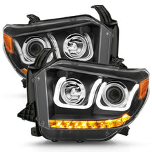 Load image into Gallery viewer, ANZO 2014-2015 Toyota Tundra Projector Headlights w/ U-Bar Black w/ DRL