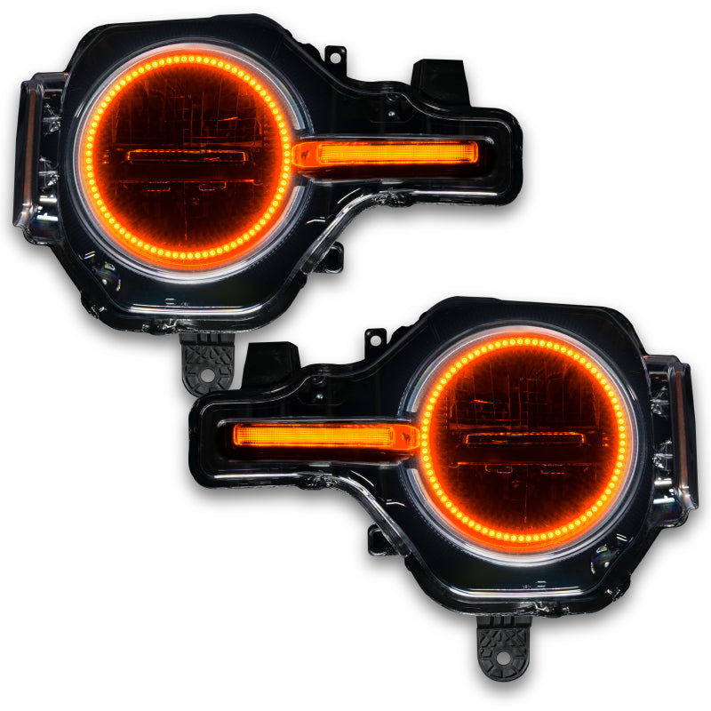 Oracle 21-22 Ford Bronco Headlight Halo Kit w/DRL Bar - Base Headlights -w/No Cntrl