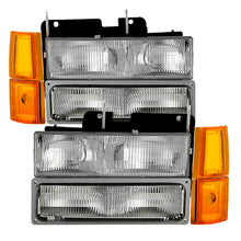 Load image into Gallery viewer, Xtune GMC Yukon 94-99 Headlights w/ Corner &amp; Parking Lights 8pcs Sets - OEM HD-JH-GCK94-OE-C-SET