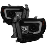 Spyder Toyota Tundra 2014-2016 Projector Headlights Light Bar DRL Black Smoke PRO-YD-TTU14-DRL-BSM